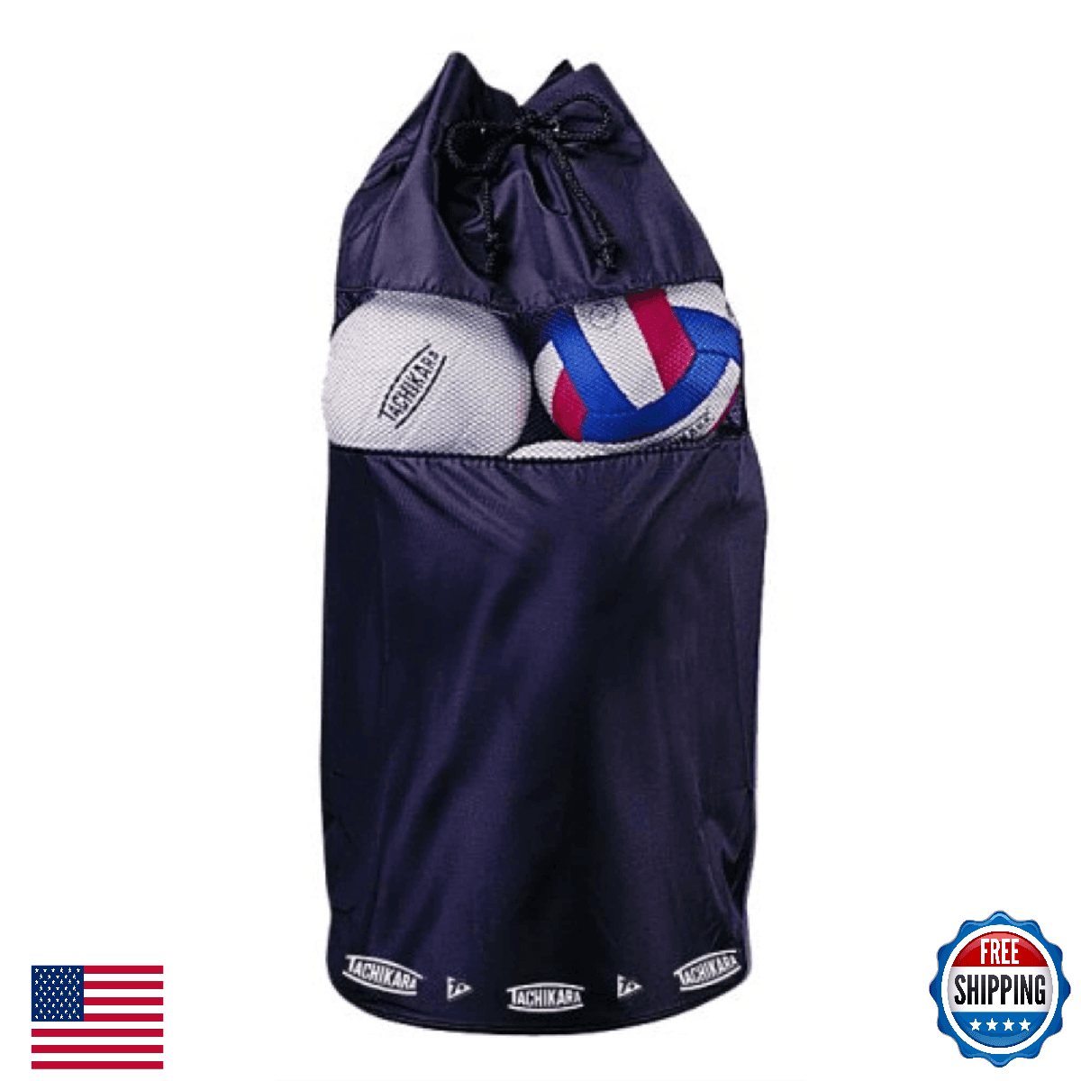 Tachikara BBB Nylon & Mesh Ball Bag - Black, Holds 12-15 Balls - Image 1