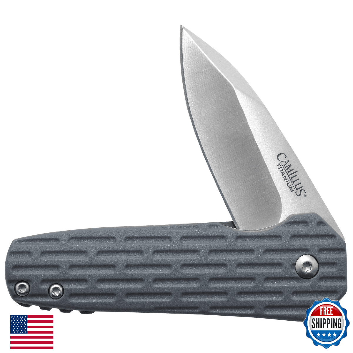 Camillus Wedge 5.75" Folding Knife 2.25" Drop-Point Blade Slate Blue (19399) - Image 1
