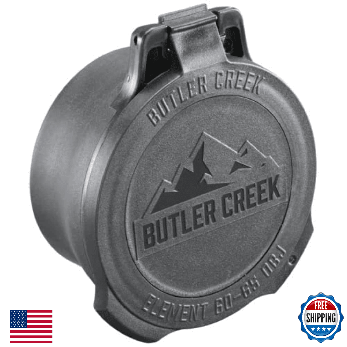 Butler Creek Element Riflescope Cap Objective 60-65mm Black ESC65 - Image 1
