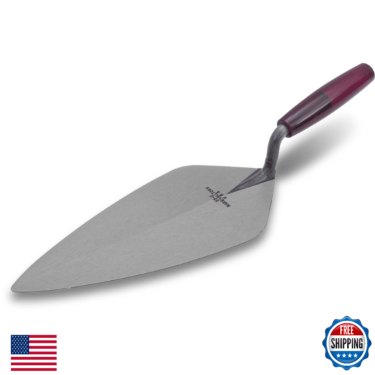 MARSHALLTOWN London Brick Trowel, 11 x 4 7/8 Inch Masonry Tool, Wood Handle, Mad - Image 1