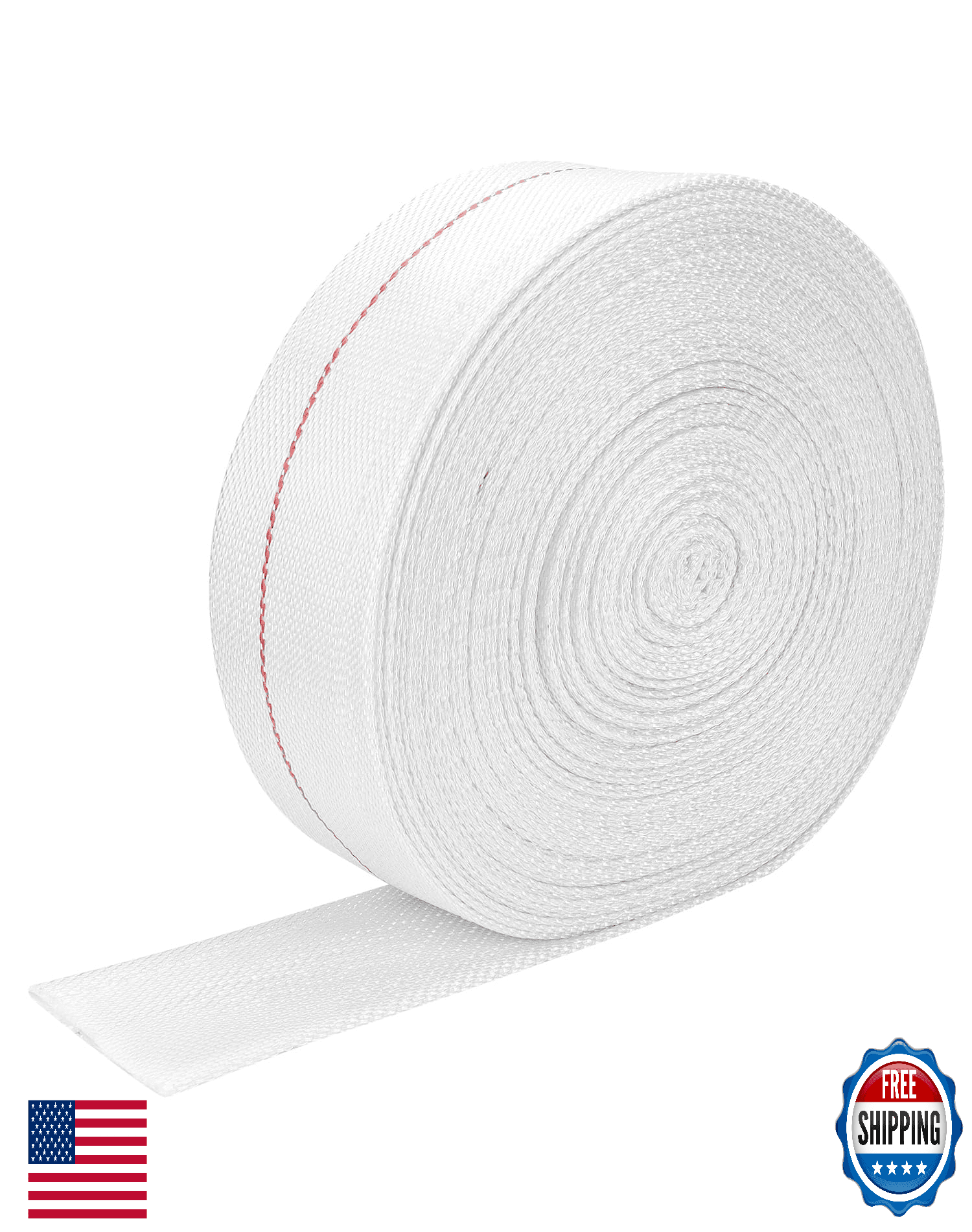 QWORK 2" ID 100FT Flexible Backwash Fire Discharge Hose Lightweight Polyester - Image 1