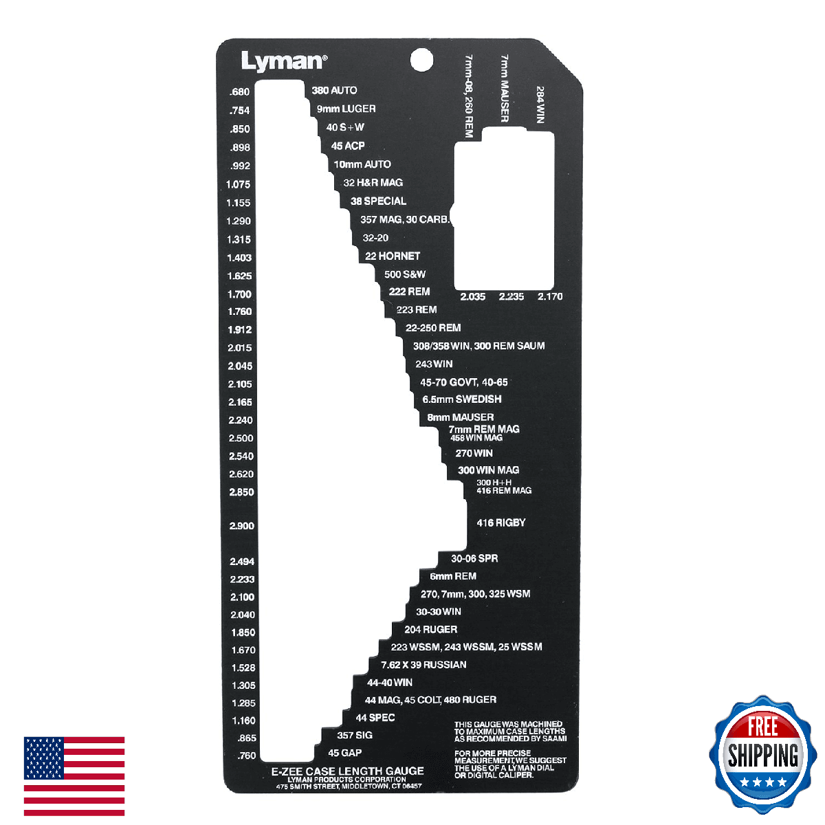 Lyman E-Zee Case Gauge: Rifle/Pistol Length Measurer 70+ Calibers - Image 1