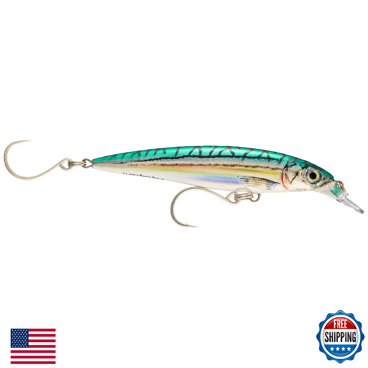Rapala X-Rap Long Cast 12 Green Mackerel Jerkbait - Bass, Walleye, Pike Fishing - Image 1