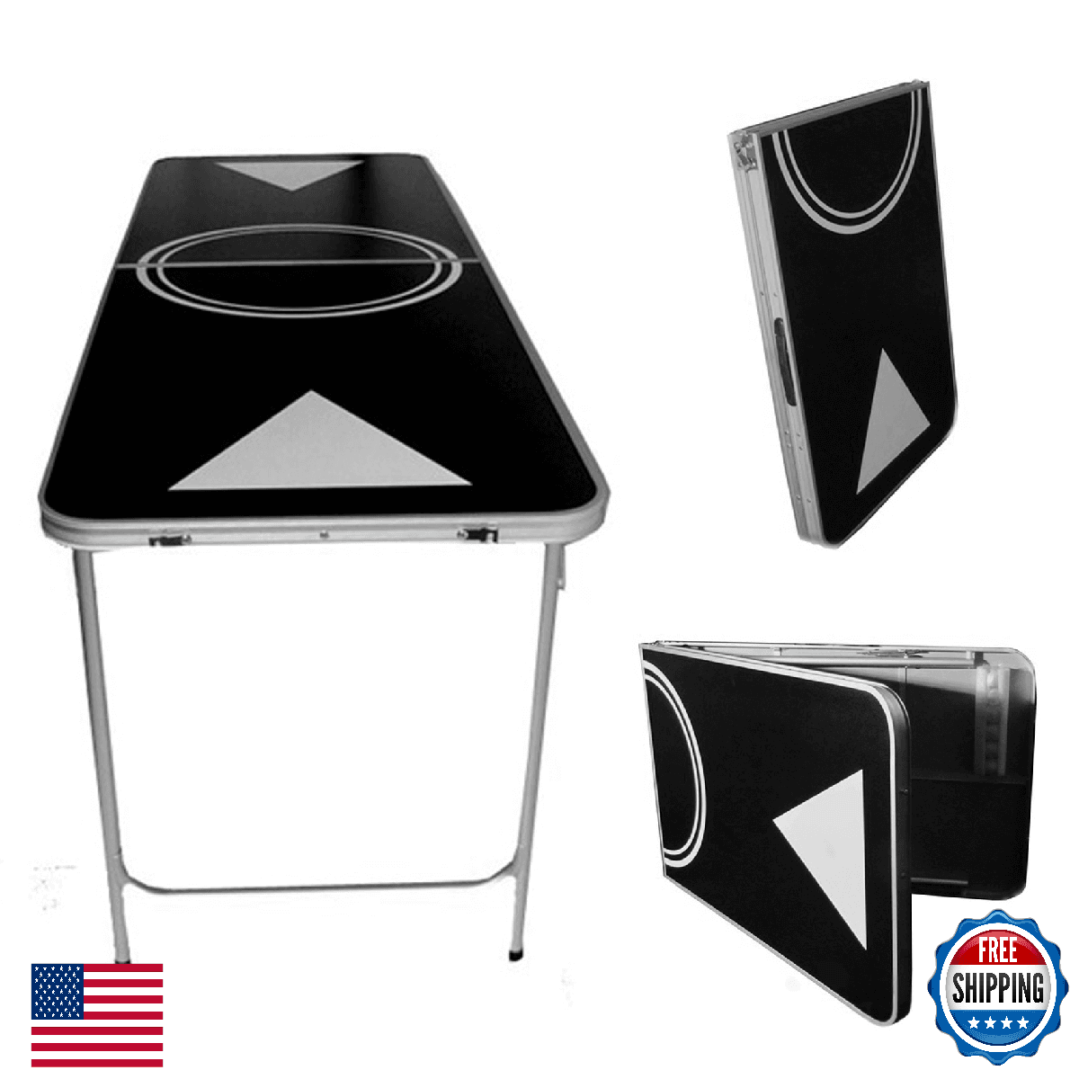 Portable Beer Pong Table 6ft with Ball Rack & 6 Balls - Party Game Indoor/Outdoo - Image 1