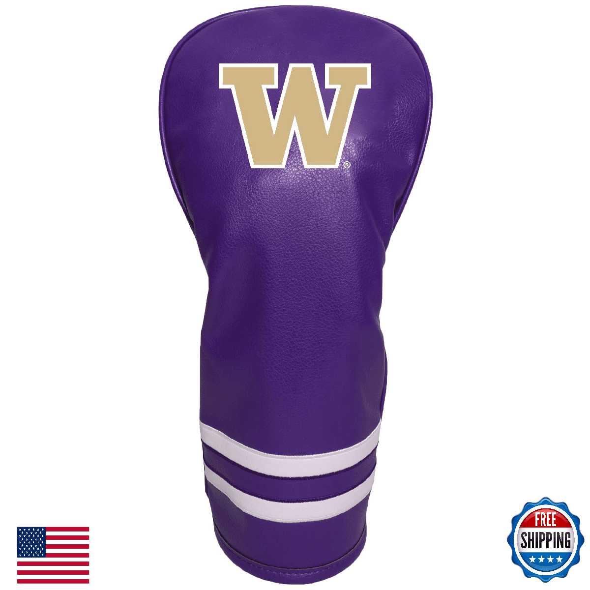 Team Golf NCAA Vintage Fairway Headcover - Fits All Fairway/Hybrid Clubs - Image 1