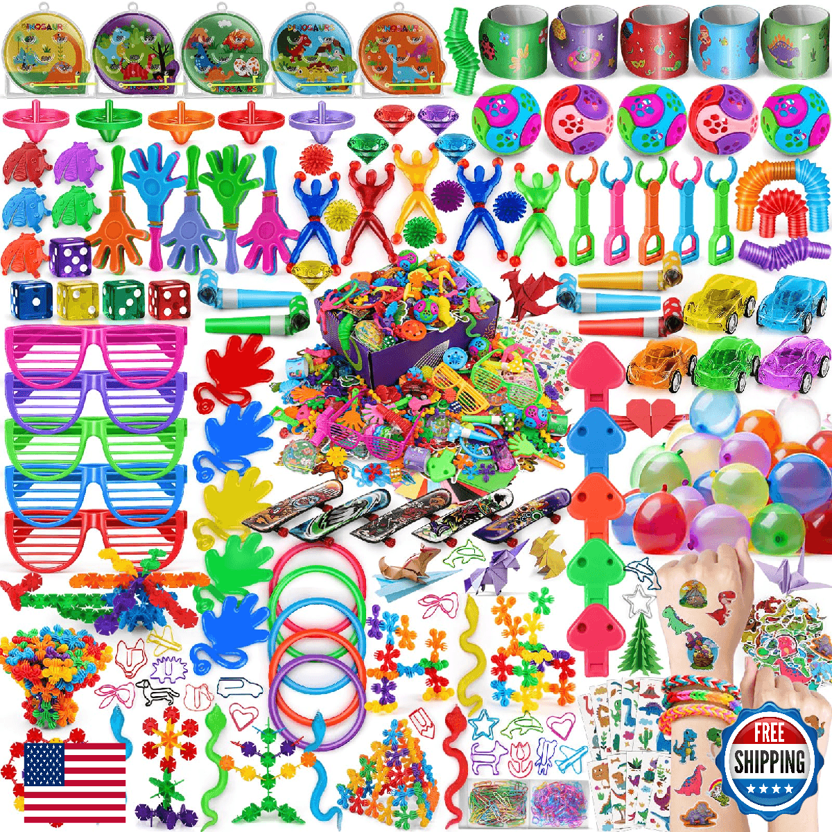 Amy&Benton 1000pcs Party Favors Kids 3-12, Goodie Bag Pinata Fillers, Classroom - Image 1