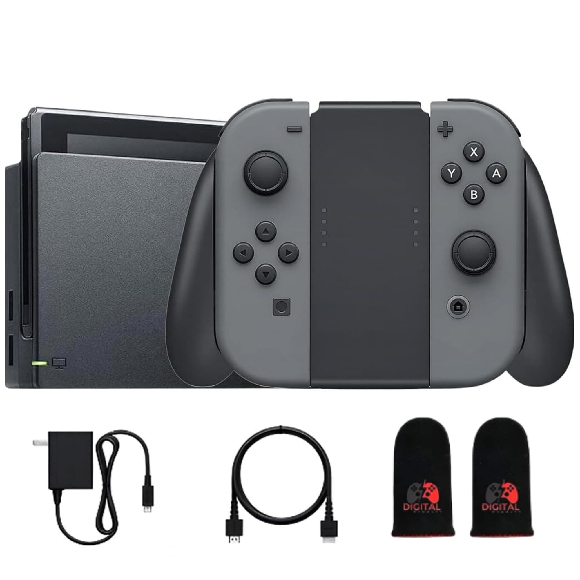 Nintendo Switch with Black and Gray Joy-Con with Dock, High Speed HDMI Cable (Re - Image 1