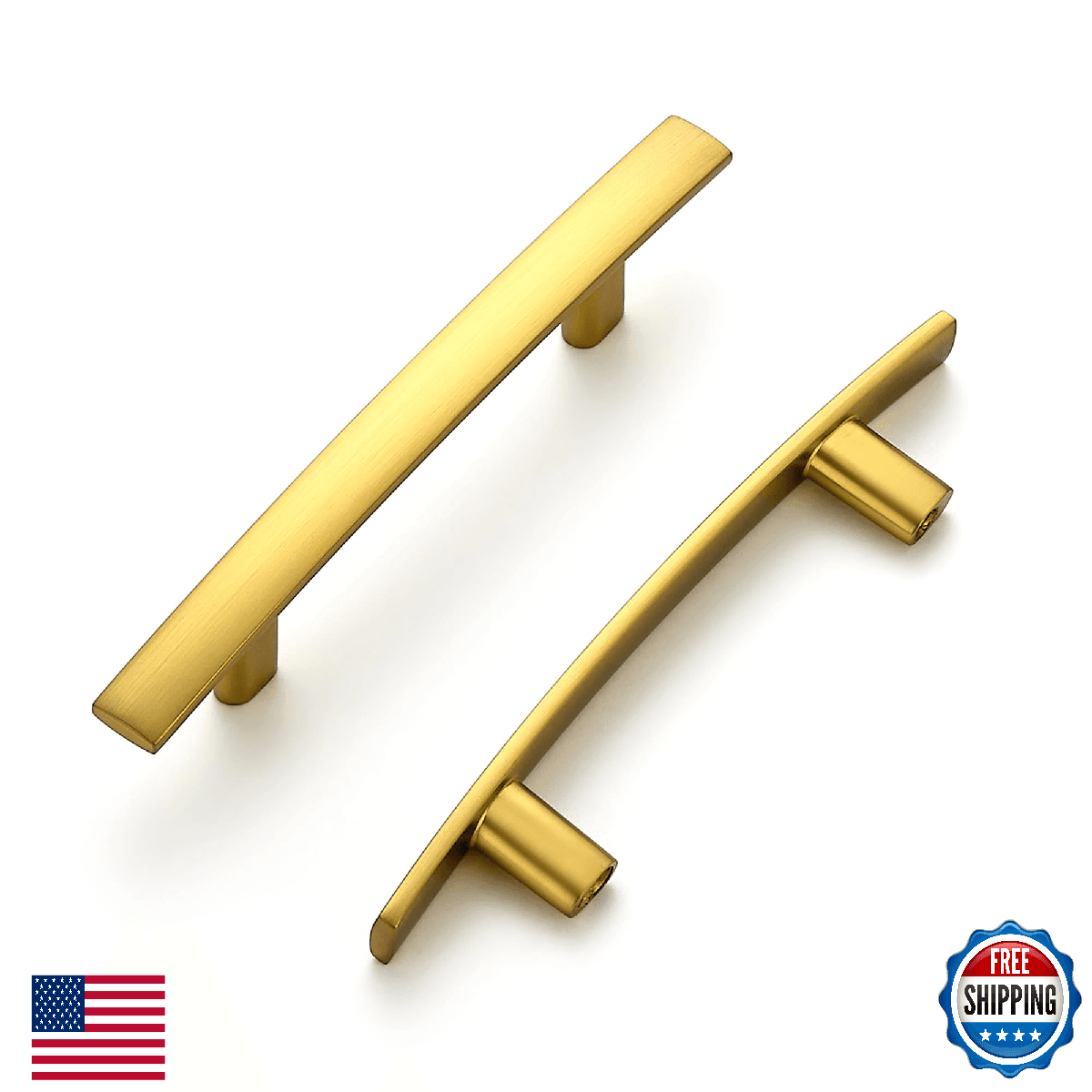 Ravinte 15 Pack Cabinet Handles Brushed Brass Cabinet Pulls Kitchen Cabinet Hand - Image 1