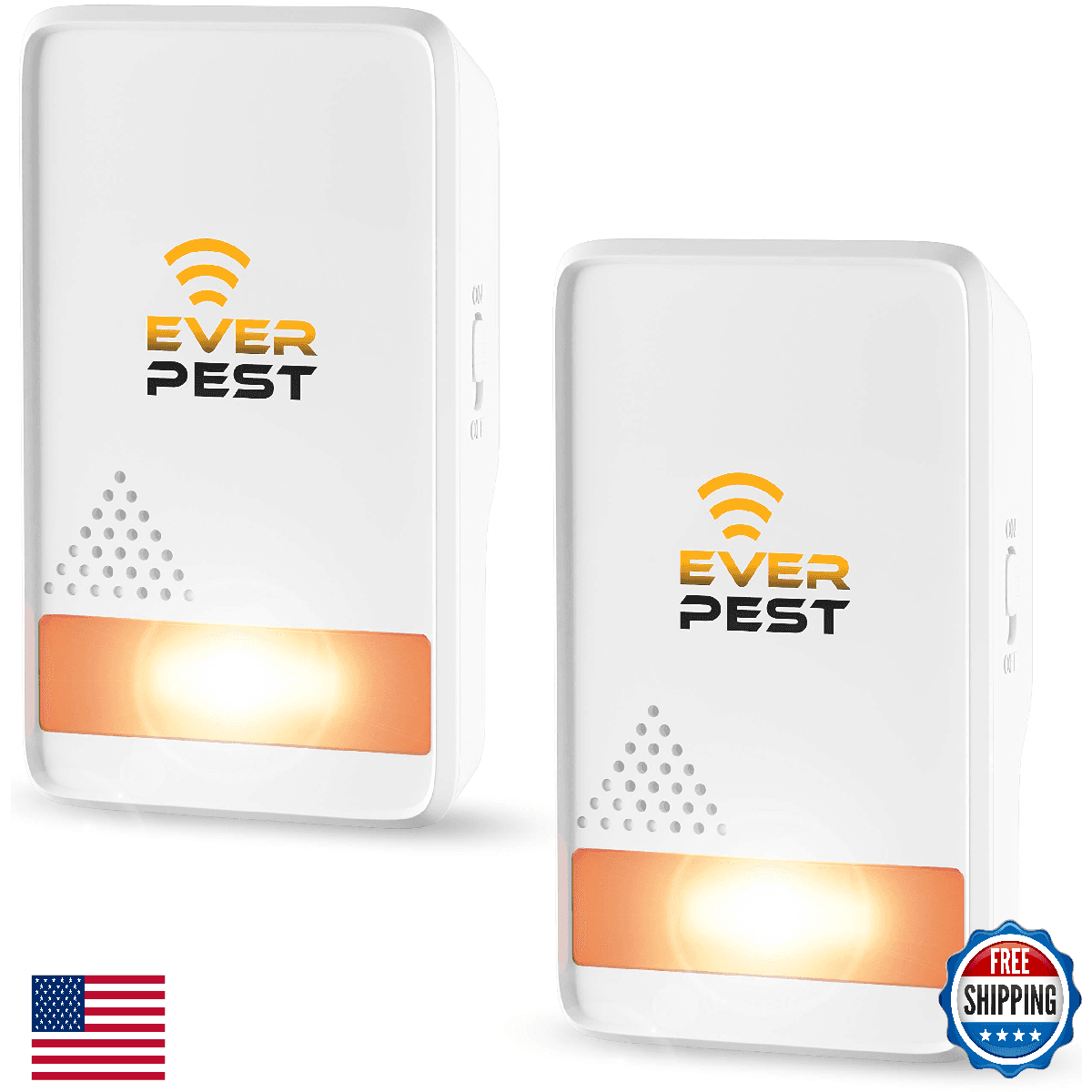 Ultrasonic Pest Control Repeller Plug in 2 Pack Repellent - Get Rid of Mosquito, - Image 1