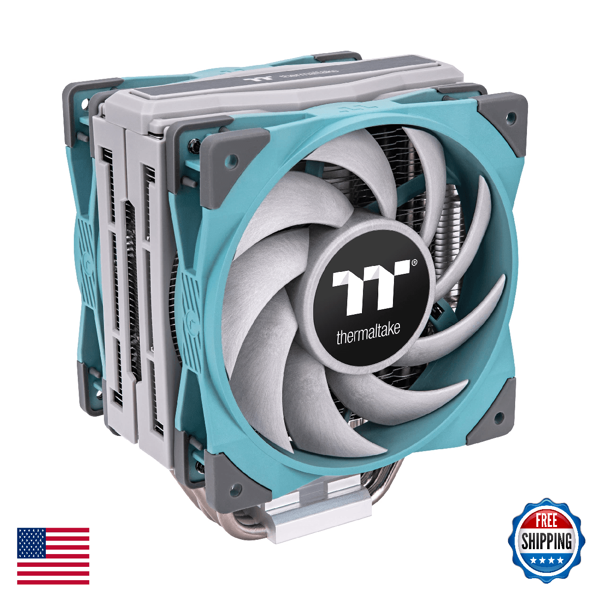 Thermaltake TOUGHAIR 510 180W TDP Cooler Turquoise Edition, Intel/AMD Socket (LG - Image 1