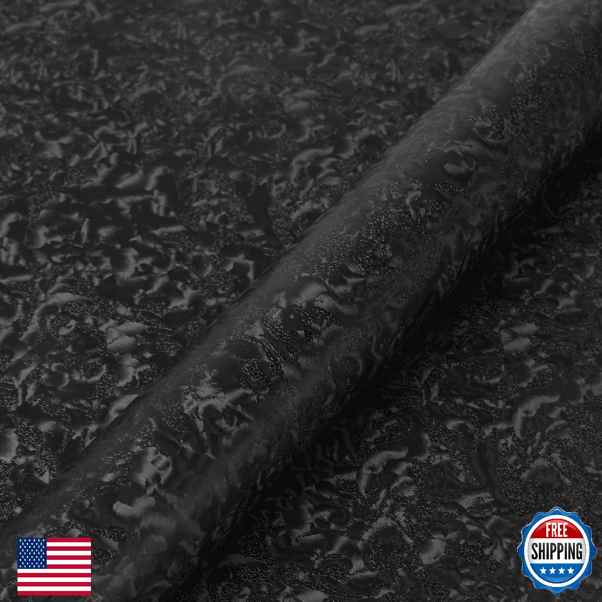 Abyssaly Black Textured Wallpaper Peel and Stick - Vintage Embossed Floral Conta - Image 1