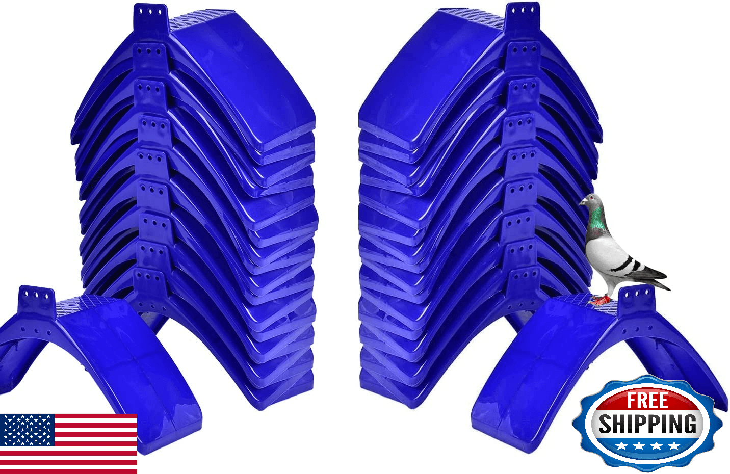 JIAOAO 40 Pcs Pigeon Stands Plastic Bird Rest Rack Blue Dove Mounts - Image 1