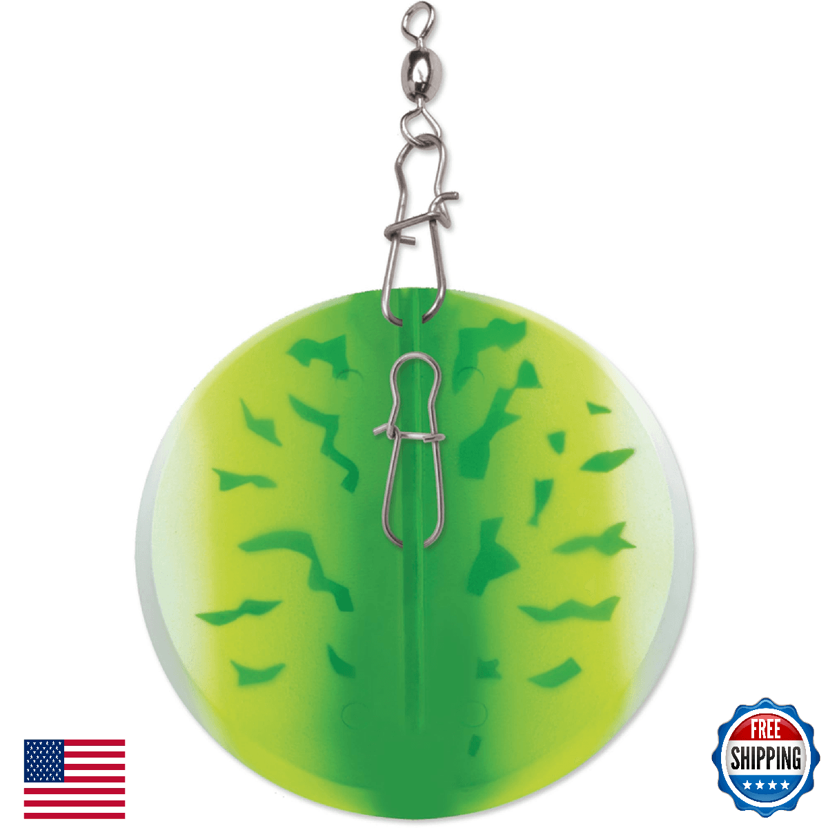 Luhr Jensen Dipsy Diver Green Fire UV Trolling Fishing Lure - Image 1