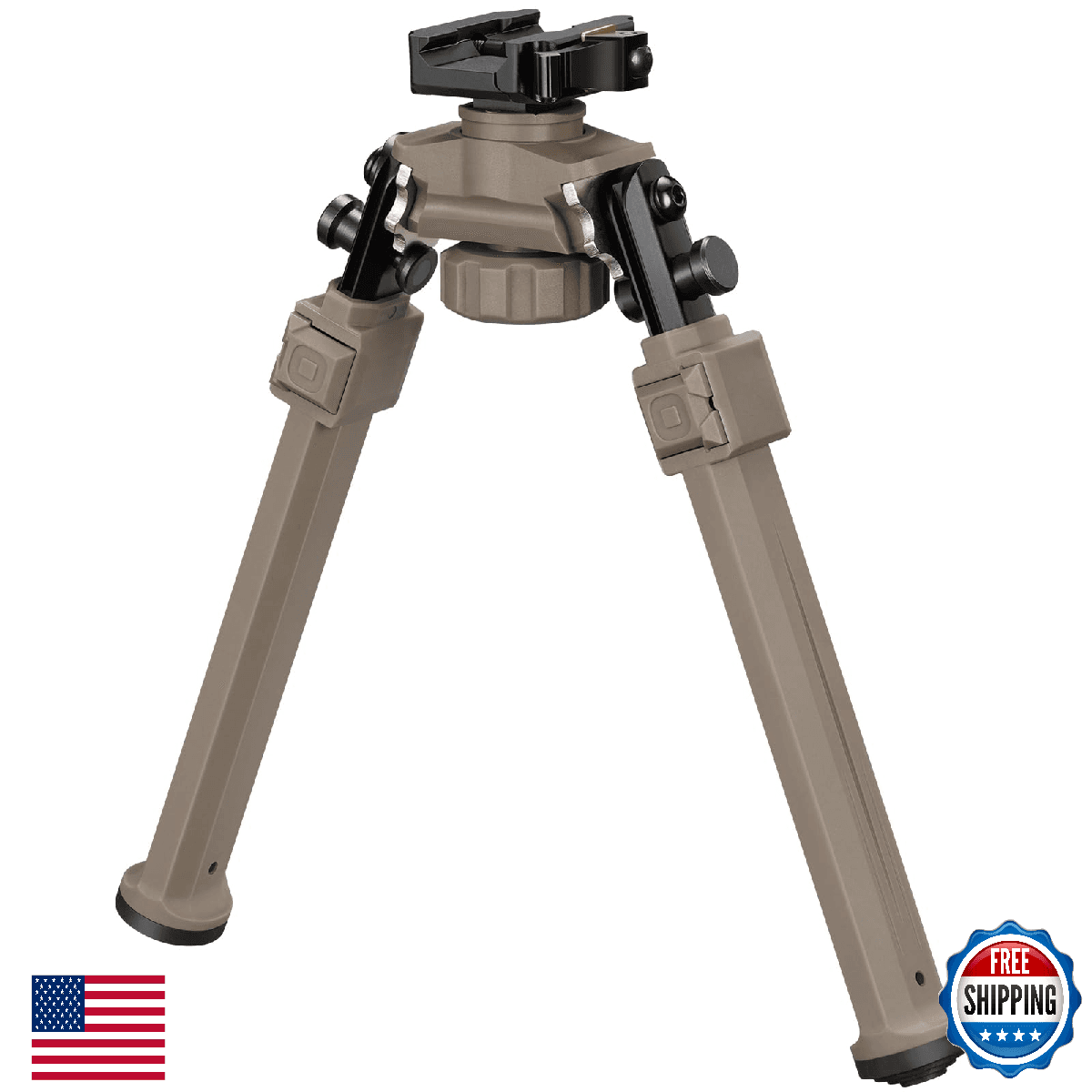 MidTen Quick Release Swivel Tilt Bipod for Rifles - Picatinny, Lightweight - Image 1