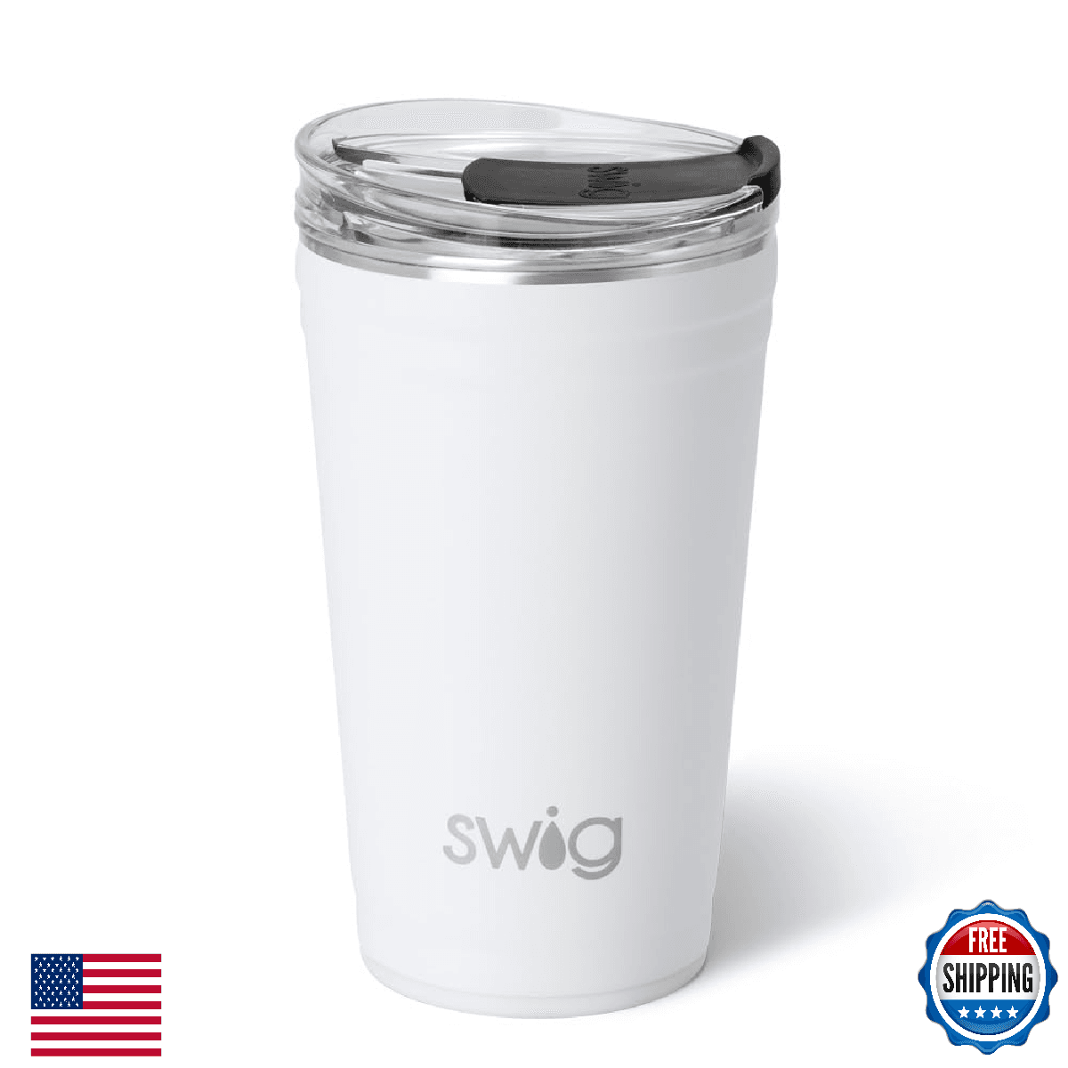 Swig Life 24oz Party Cup Stackable Insulated Travel Coffee Tumbler EZ Slider Lid - Image 1
