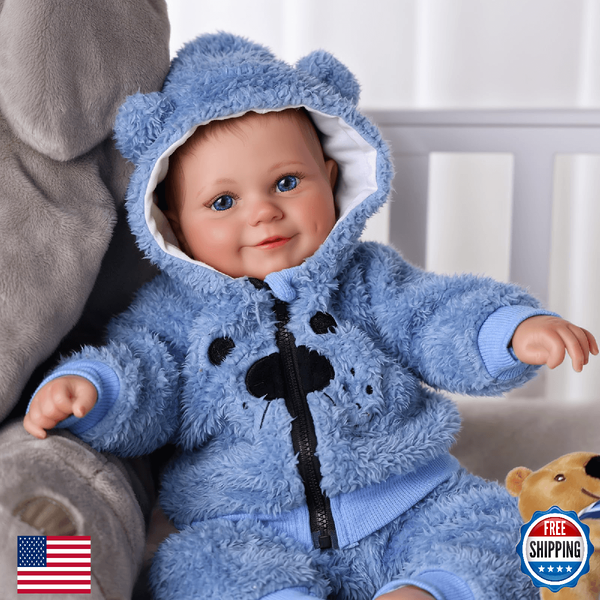 BABESIDE Lifelike Reborn Baby Dolls Boy - 18 Inch Realistic-Newborn Baby Doll, S - Image 1