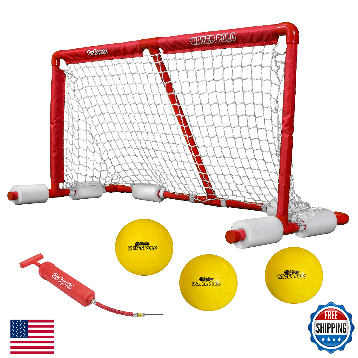 GoSports Floating Water Polo Game Set - Must-Have Summer Pool Game Includes Goal - Image 1