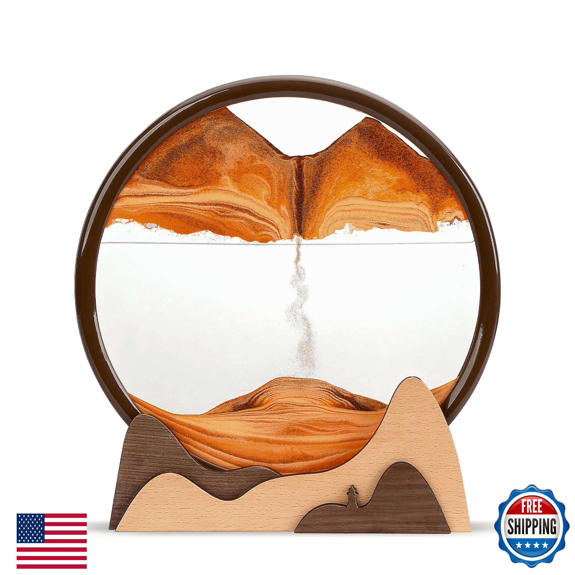 BelaRola Moving Sand Art: 3D Deep Sea Sandscape, Relaxing Office Decor - Image 1