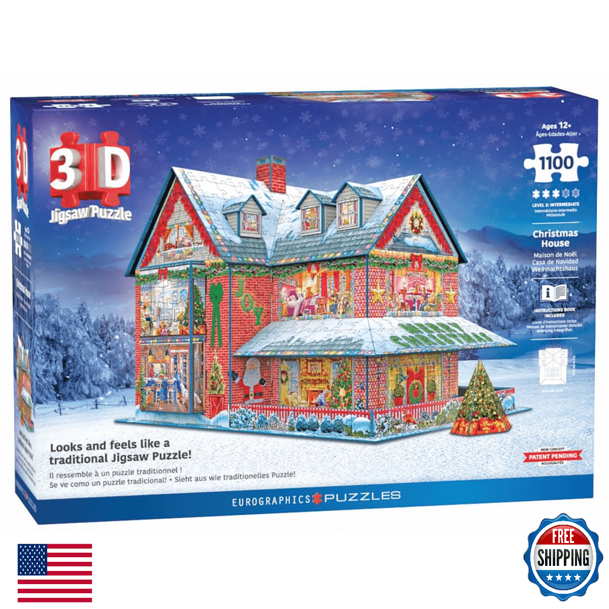 3D Puzzle - Christmas House - Image 1