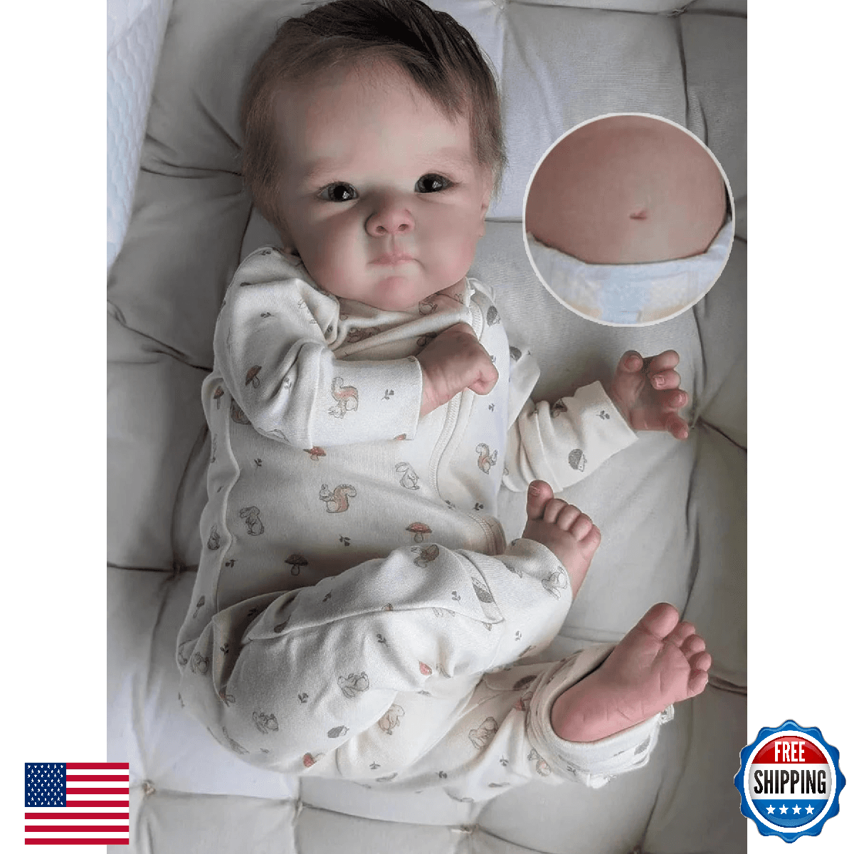 Anano Reborn Toddler Dolls Girl Bettie 18 Inch Silicone Vinyl Full Body Lifelike - Image 1
