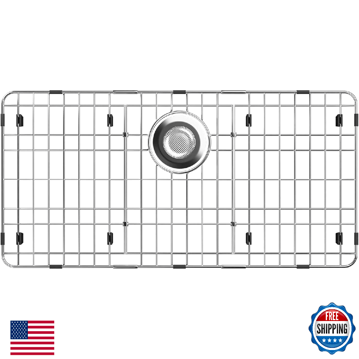 Sink Protector 28-7/8"x14-3/8" Stainless Steel Kitchen Sink Grate - Image 1