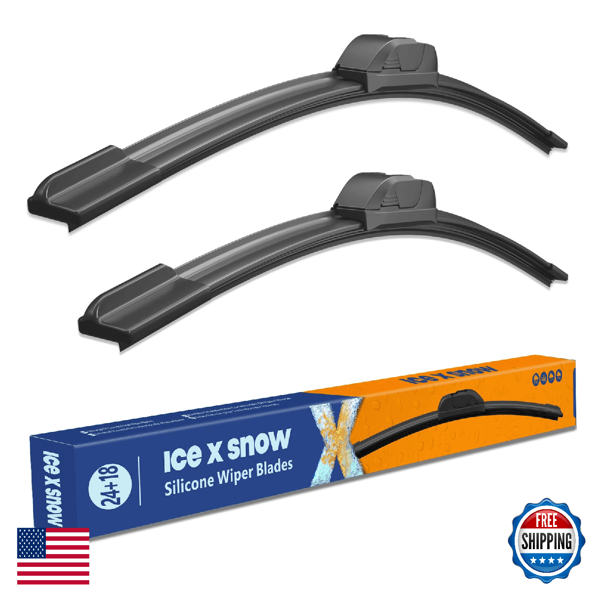 Silicone Windshield Wiper Blades 24/18" for Chevy Equinox 20 - Image 1