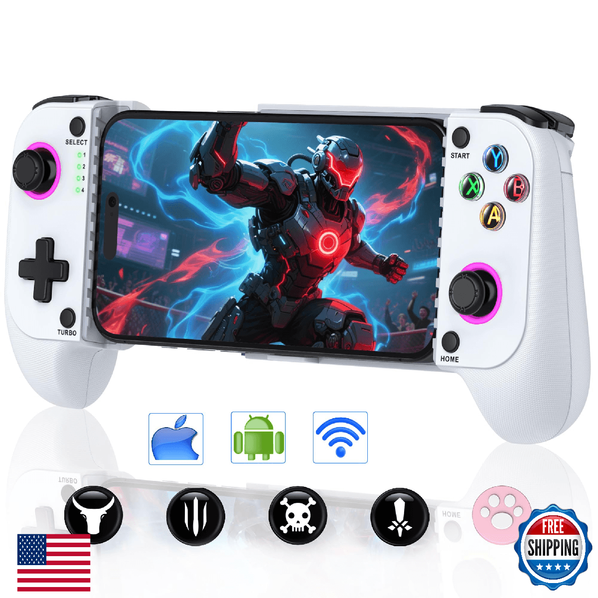 NealGamefy Phone Controller for iPhone Android Mobile Gaming Controller Hall Eff - Image 1