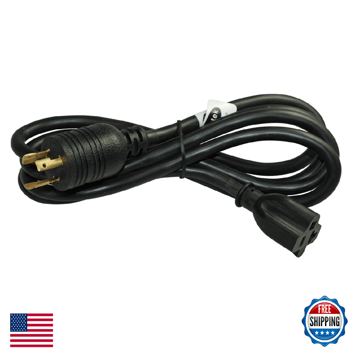 Conntek L5-20P to 5-15/20R Adapter Cord, 15ft, 20A 125V - Image 1