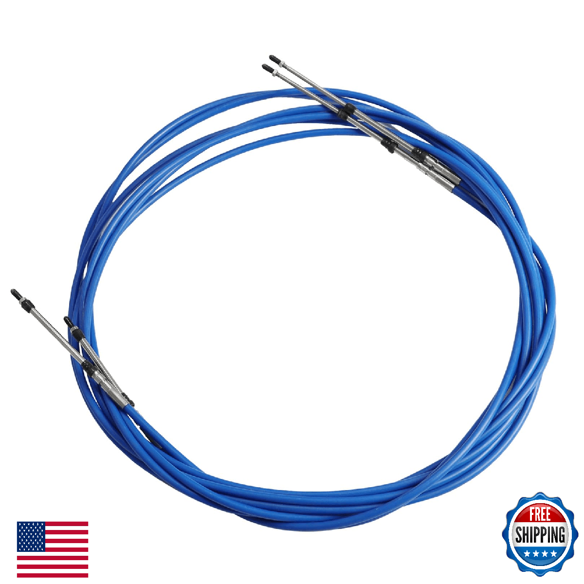 Jecoupoon Marine Throttle Shift Remote Control Cable Outboard Engine Boat Motor - Image 1