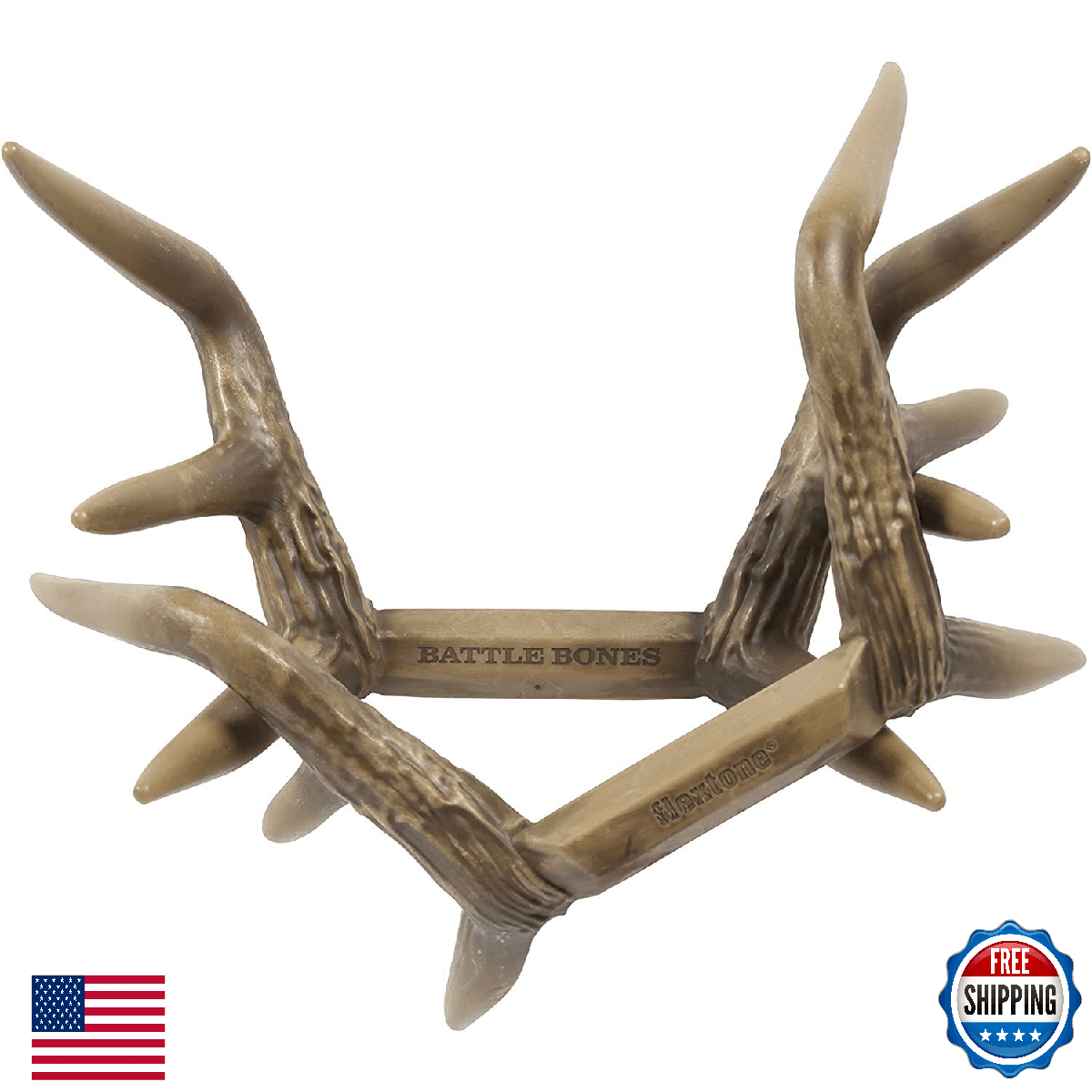 Flextone Battle Bones Whitetail Deer Rattling Antlers Realistic Buck Sound - Image 1