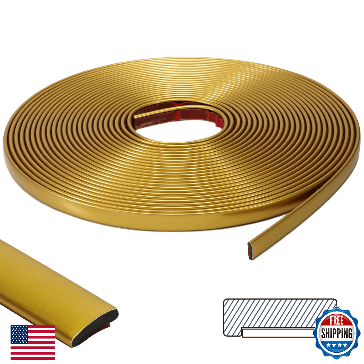 ZOWZOW Flexible Peel & Stick Molding Trim 52.5Ft Wall Corner Edge White Paintabl - Image 1