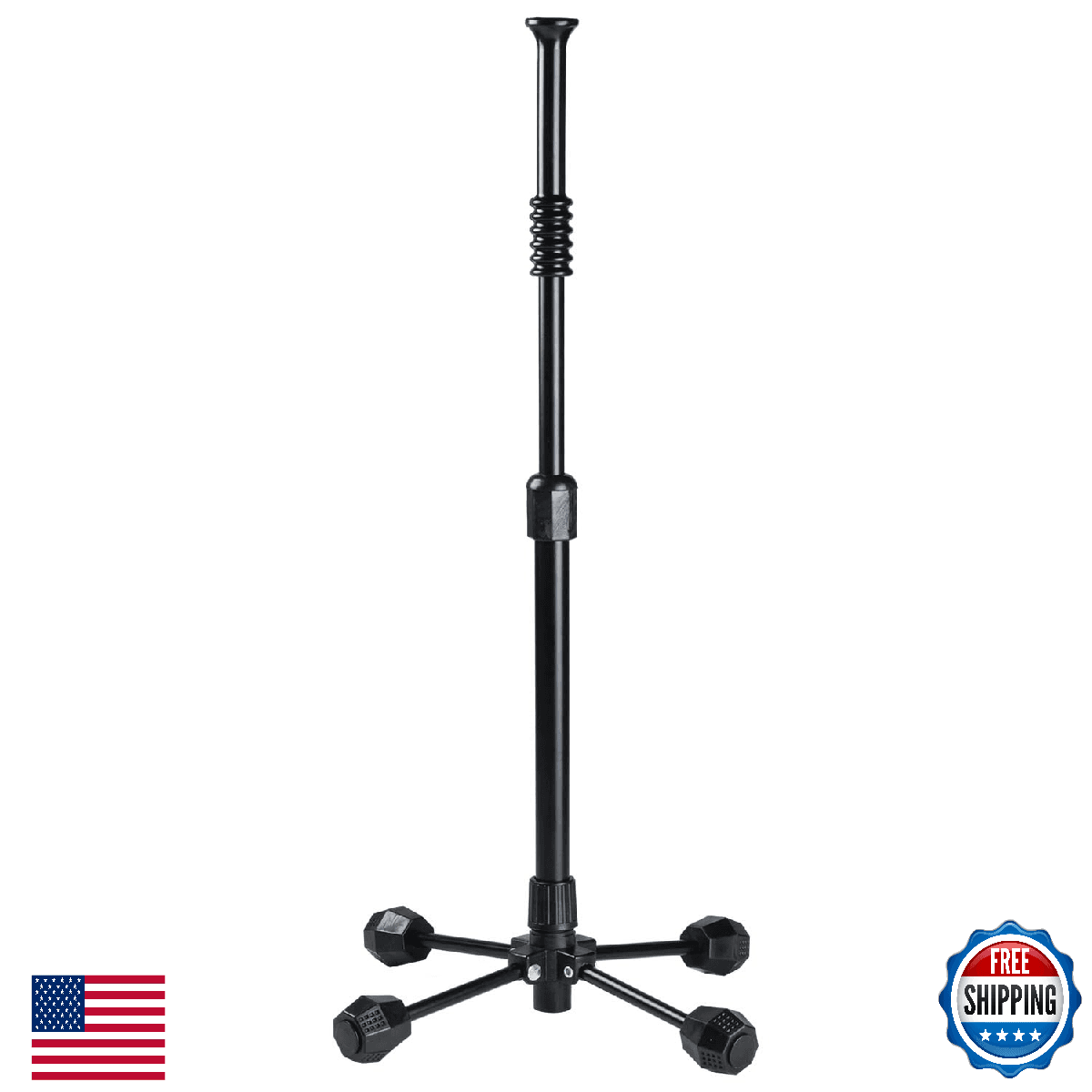 Champion Sports Portable Folding Batting Tee - Lightweight Adjustable Tee - Image 1