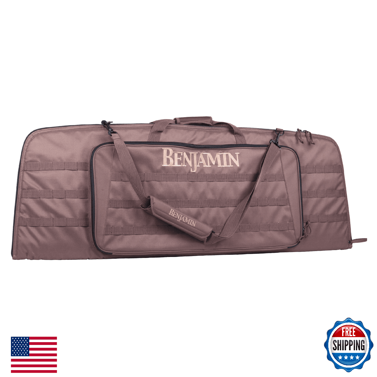 Benjamin BSSRC 48-inch Soft Rifle Case - MOLLE Webbing, Padded Carry Sling - Image 1