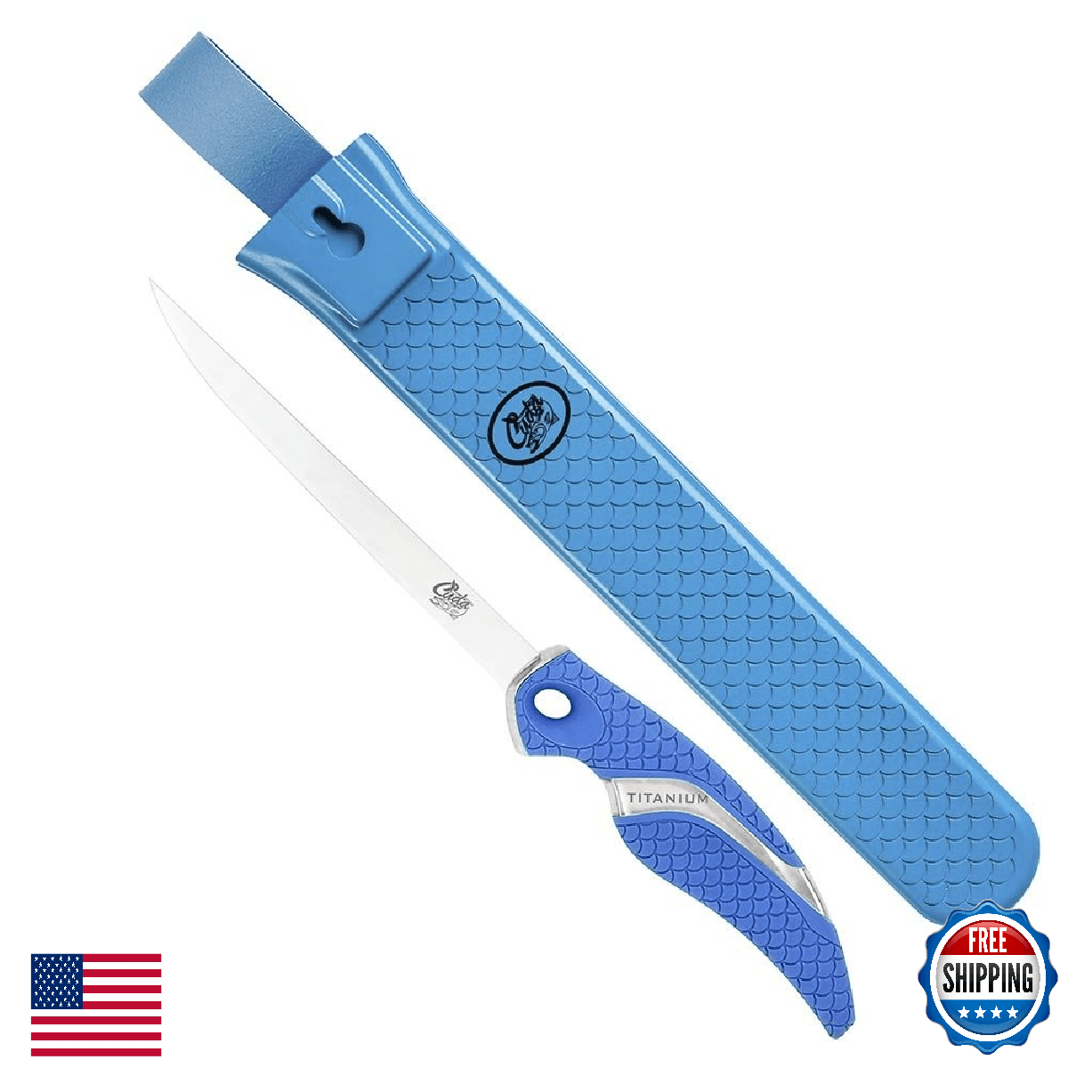 Cuda 6" Fillet Flex Knife Titanium Bonded Corrosion Resistant Stainless Steel - Image 1