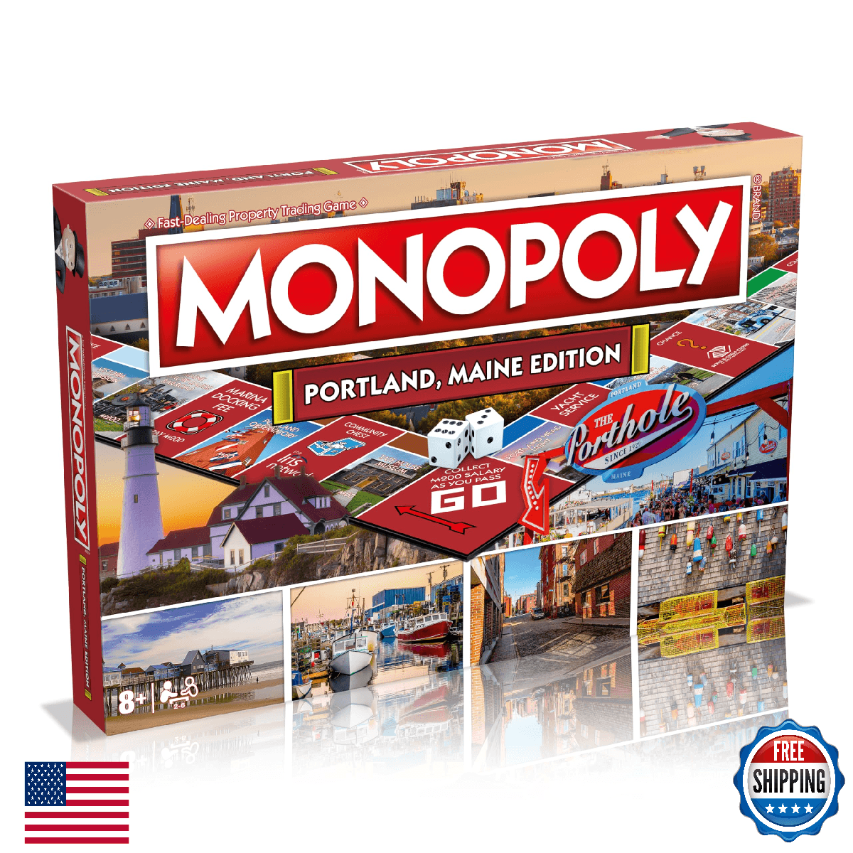 Monopoly Board Game Portland ME Edition: 2-6 Players Family Board Games for Kids - Image 1