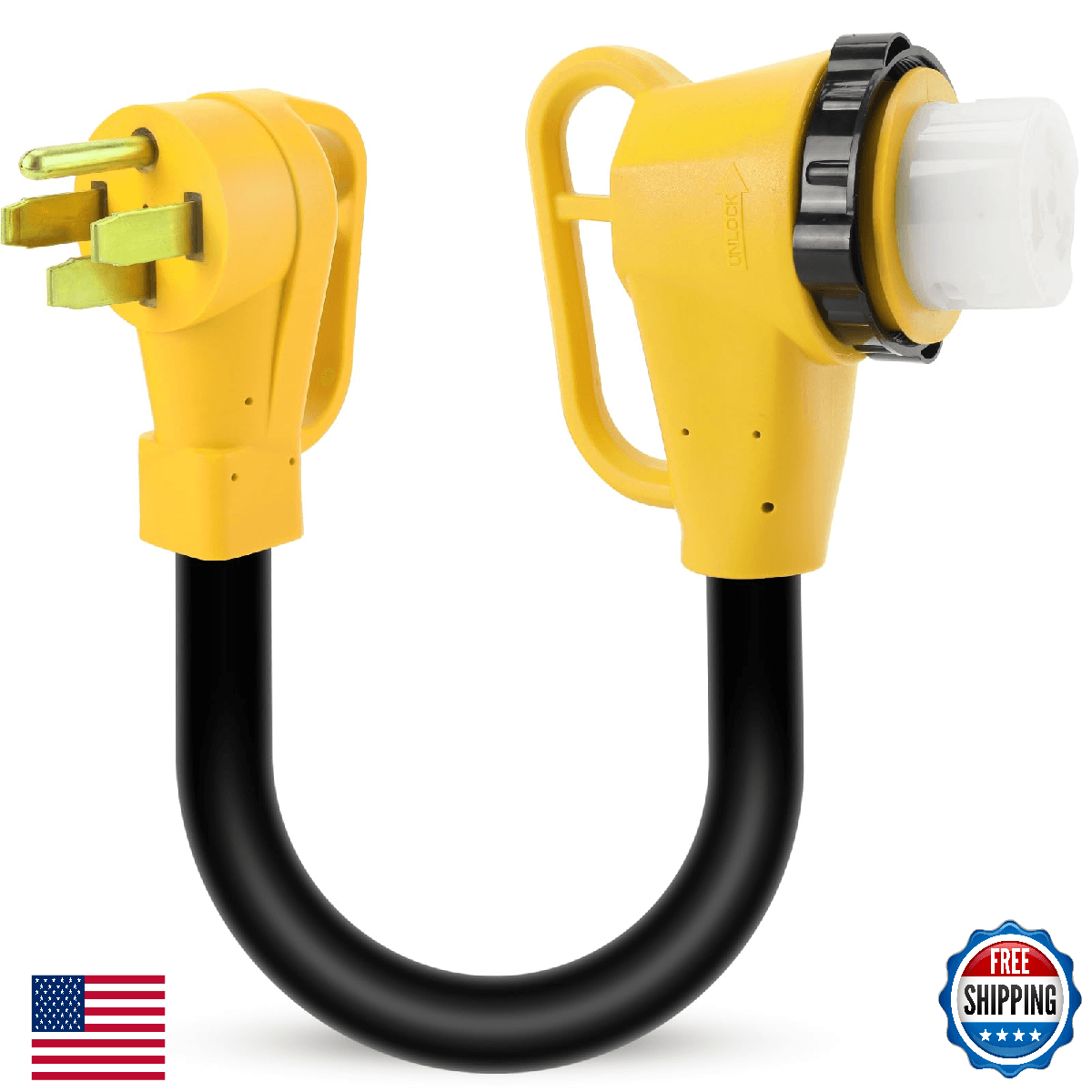 CORDMITPRO 50 Amp to 50 Amp RV Adapter with Twist Lock for 50 Amp RV Extension C - Image 1