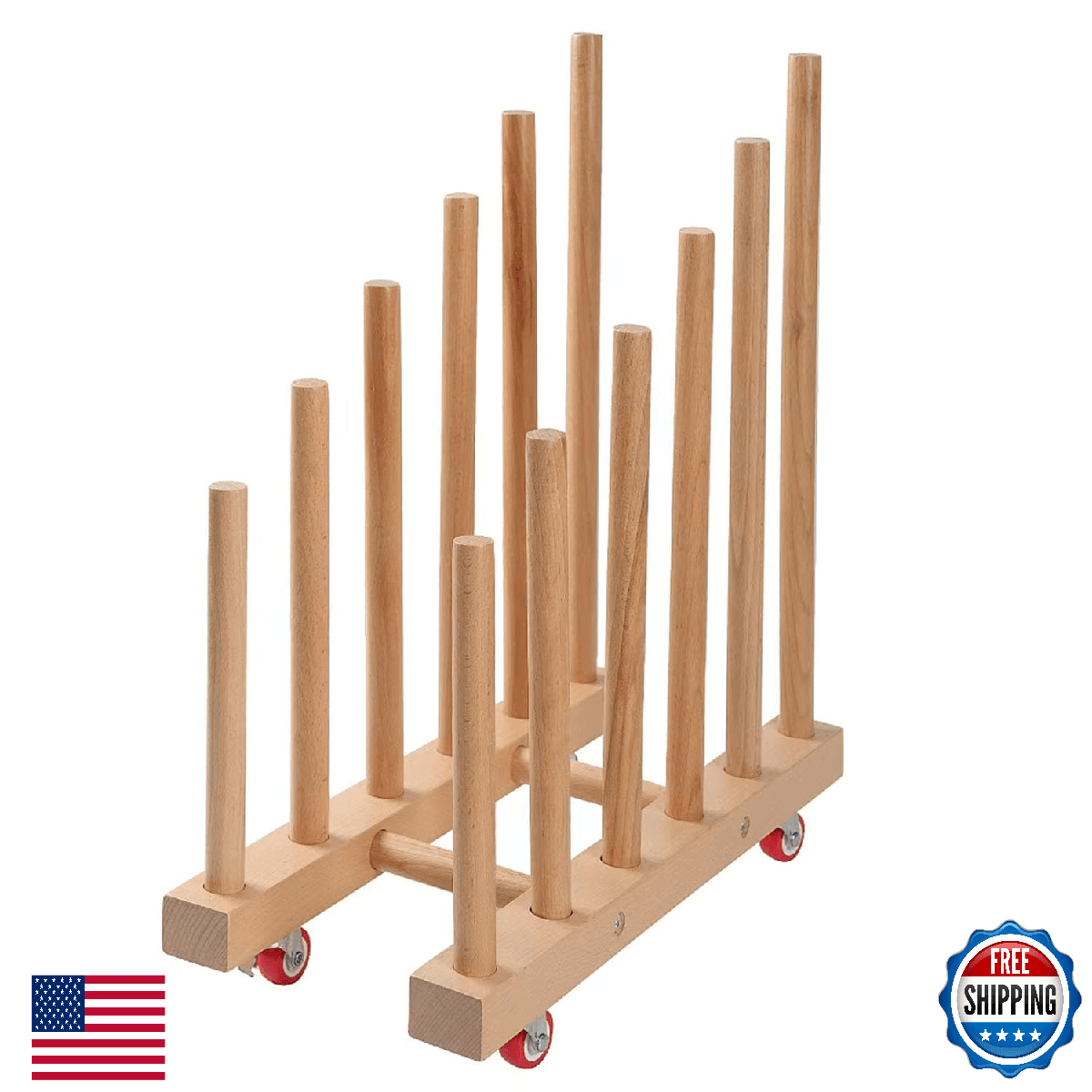 BROTOSPAC Artwork Storage Rack with Brake Caster Wheels,Art Drying Rack, Canvas - Image 1