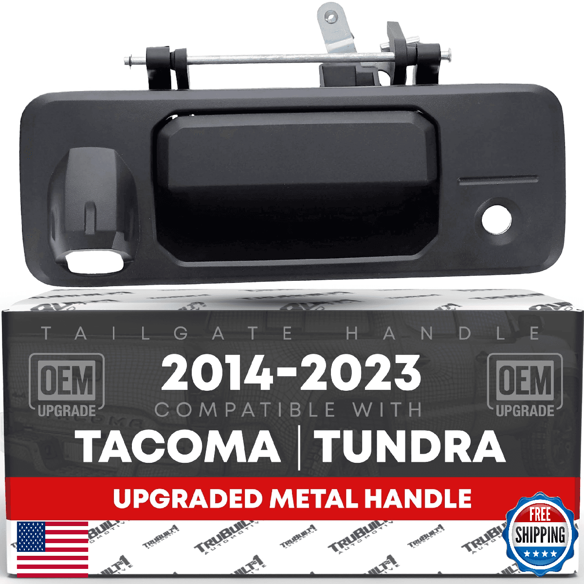 Tailgate Handle Assembly, Upgraded Metal Compatible with 2014-2022 Toyota Tacoma - Image 1