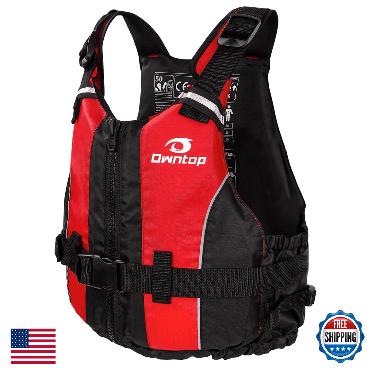 Owntop Adult Swim Jacket Vest, Adjustable Crotch Strap, Large Armhole - Image 1