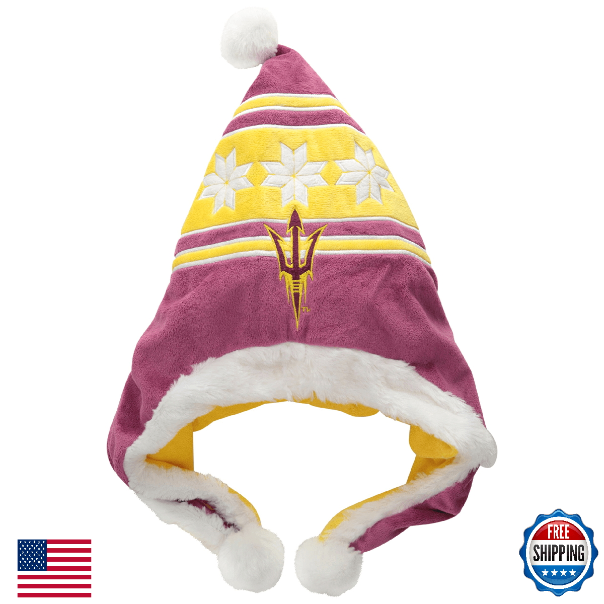 FOCO Arizona State Sun Devils 2012 Snowflake Dangle Top Officially Licensed - Image 1