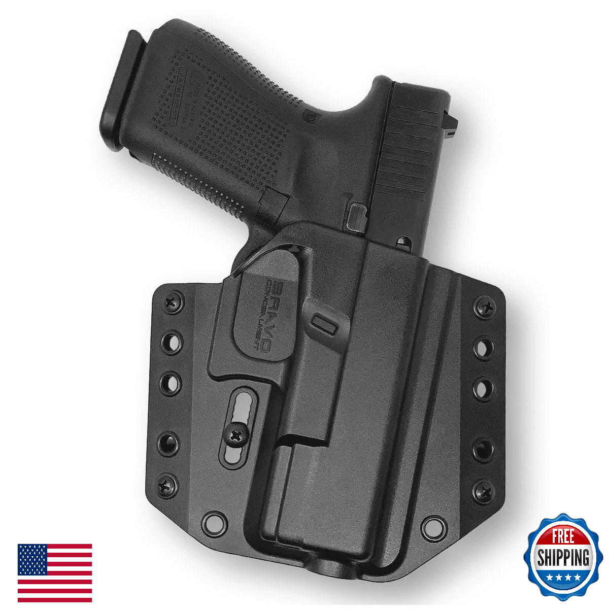 Bravo BCA Glock 19 OWB Holster Black Right Hand - Image 1