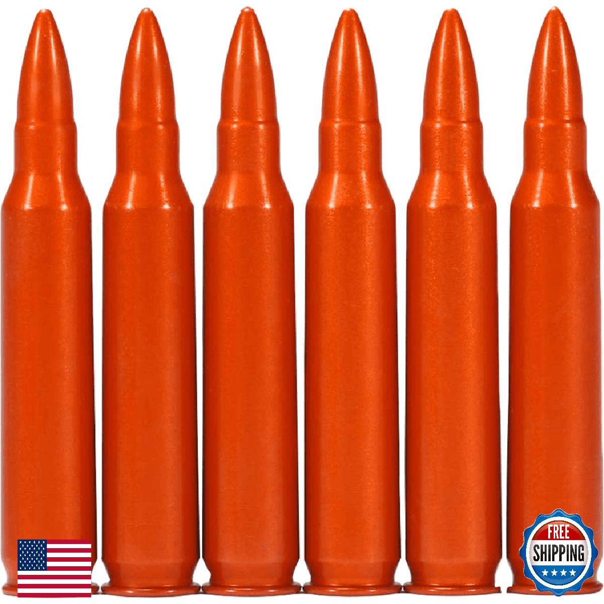 A-Zoom .223 REM Snap Caps, Orange, 6-Pack - Dry Fire Training Aides - Image 1