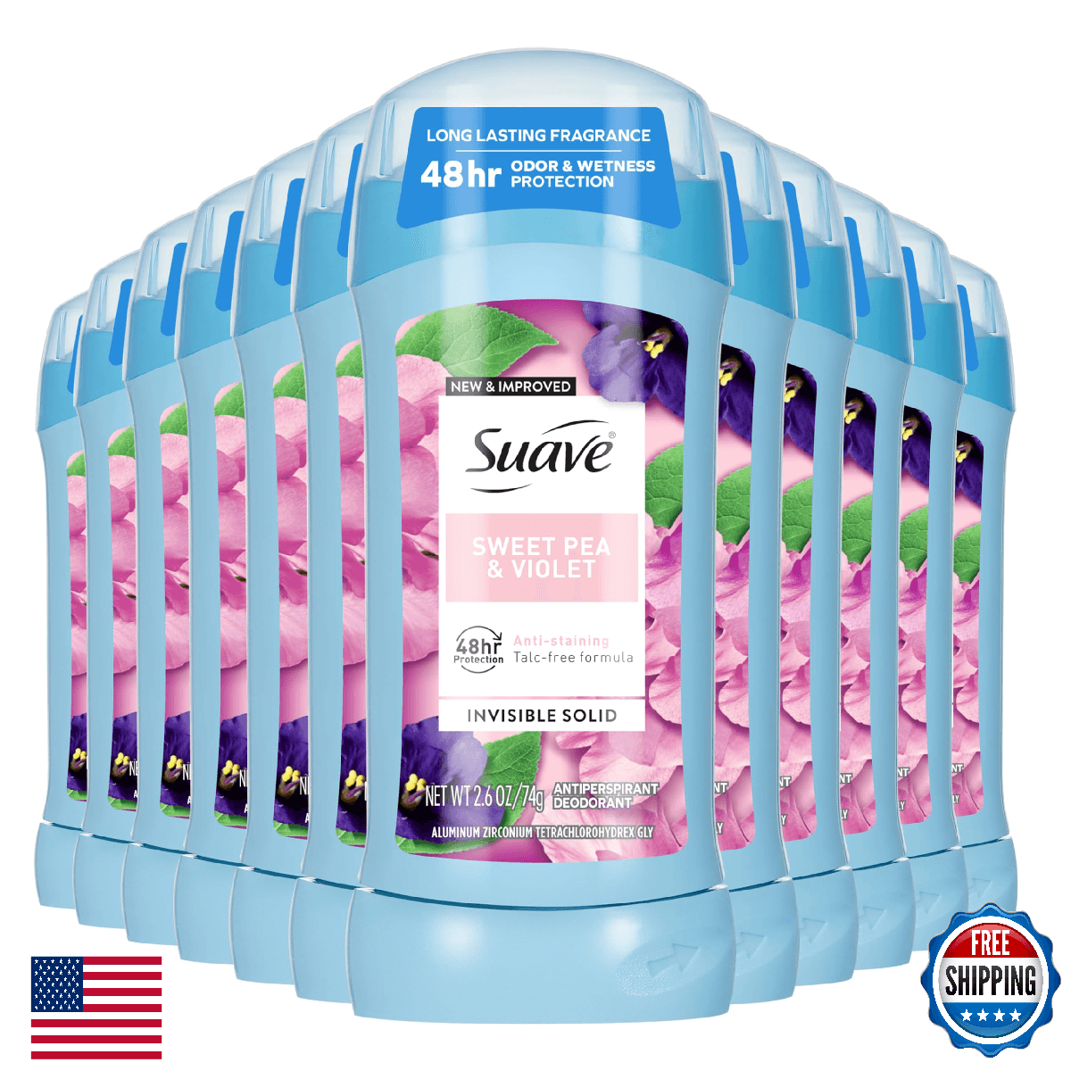 Suave Antiperspirant Deodorant For Women, Invisible, Underarm Deodorant, 48hr Od - Image 1