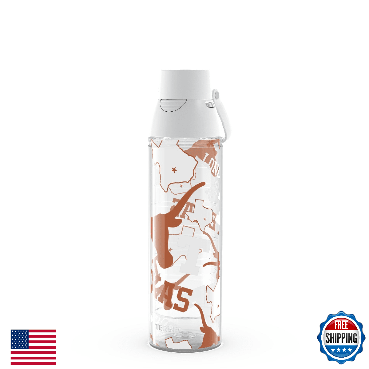 Tervis Venture Lite Texas Longhorns Double-Walled Insulated Tumbler, Made in USA - Image 1