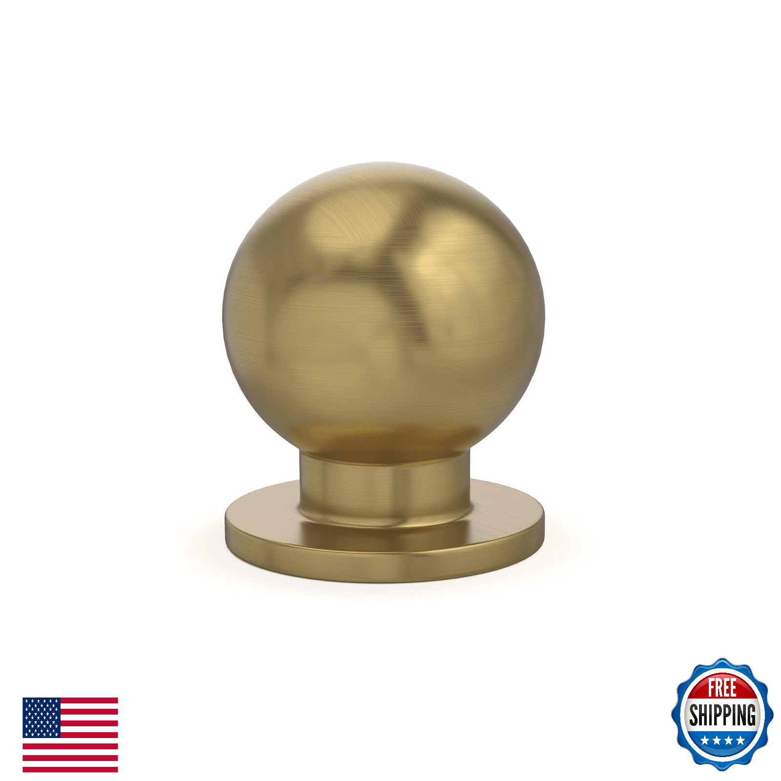 Homdiy 20x Champagne Bronze Cabinet Knobs Round Satin Brass Drawer Pulls - Image 1
