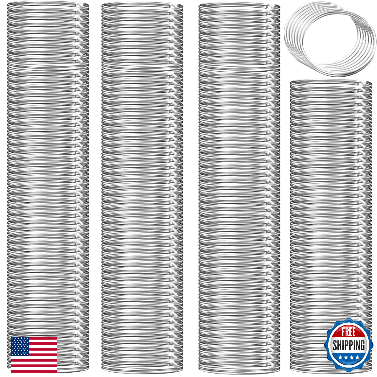 900PCS Split Key Rings Bulk Keychain Crafts 1 inch 25mm - Image 1