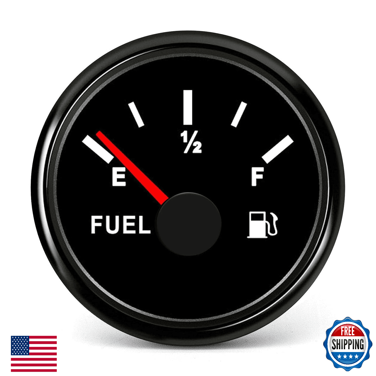 BLLYOGU 2" 0-30 ohm Fuel Level Gauge for Car Truck Auto Marine Boat IP67 - Image 1