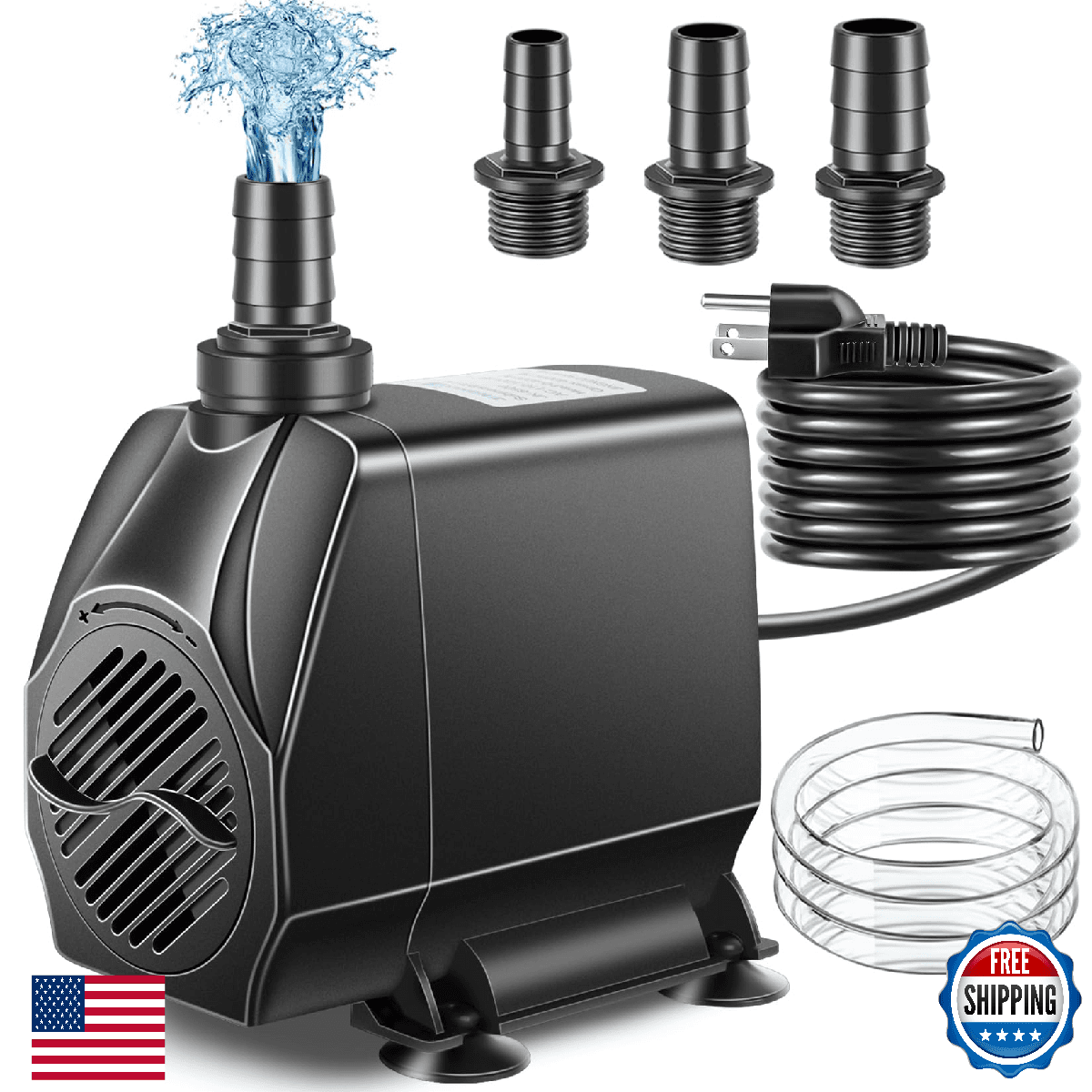 pamaner Submersible Water Pump | Ultra-Quiet, Adjustable Flow, Tubing Incl. - Image 1