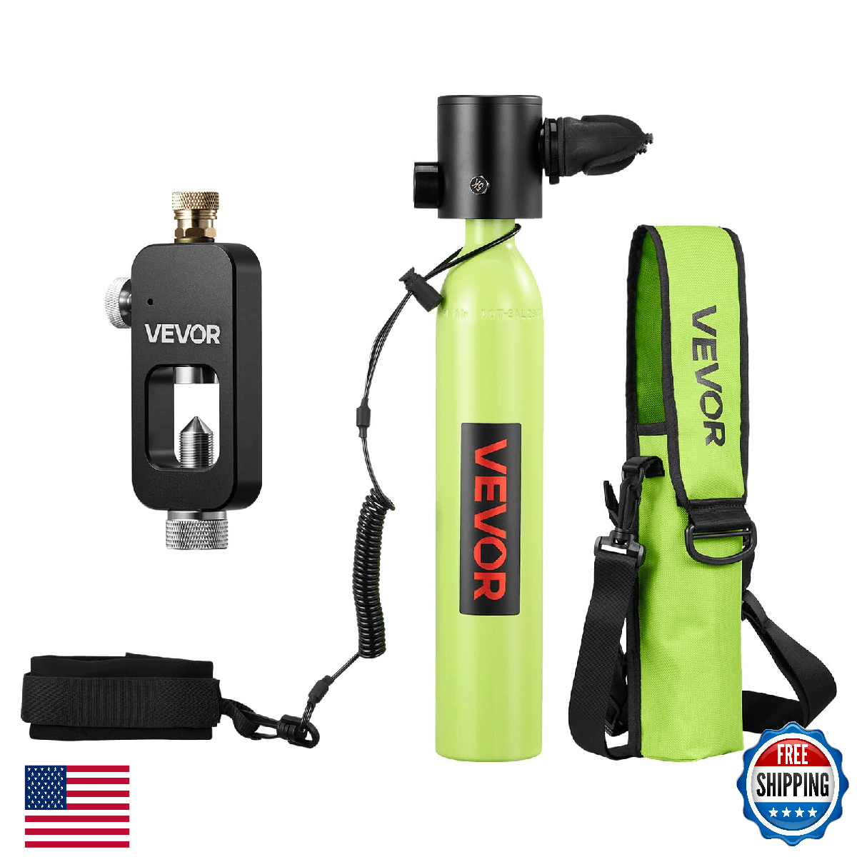 VEVOR 0.5L Mini Scuba Tank Portable Diving Cylinder Underwater Breathing Reusabl - Image 1