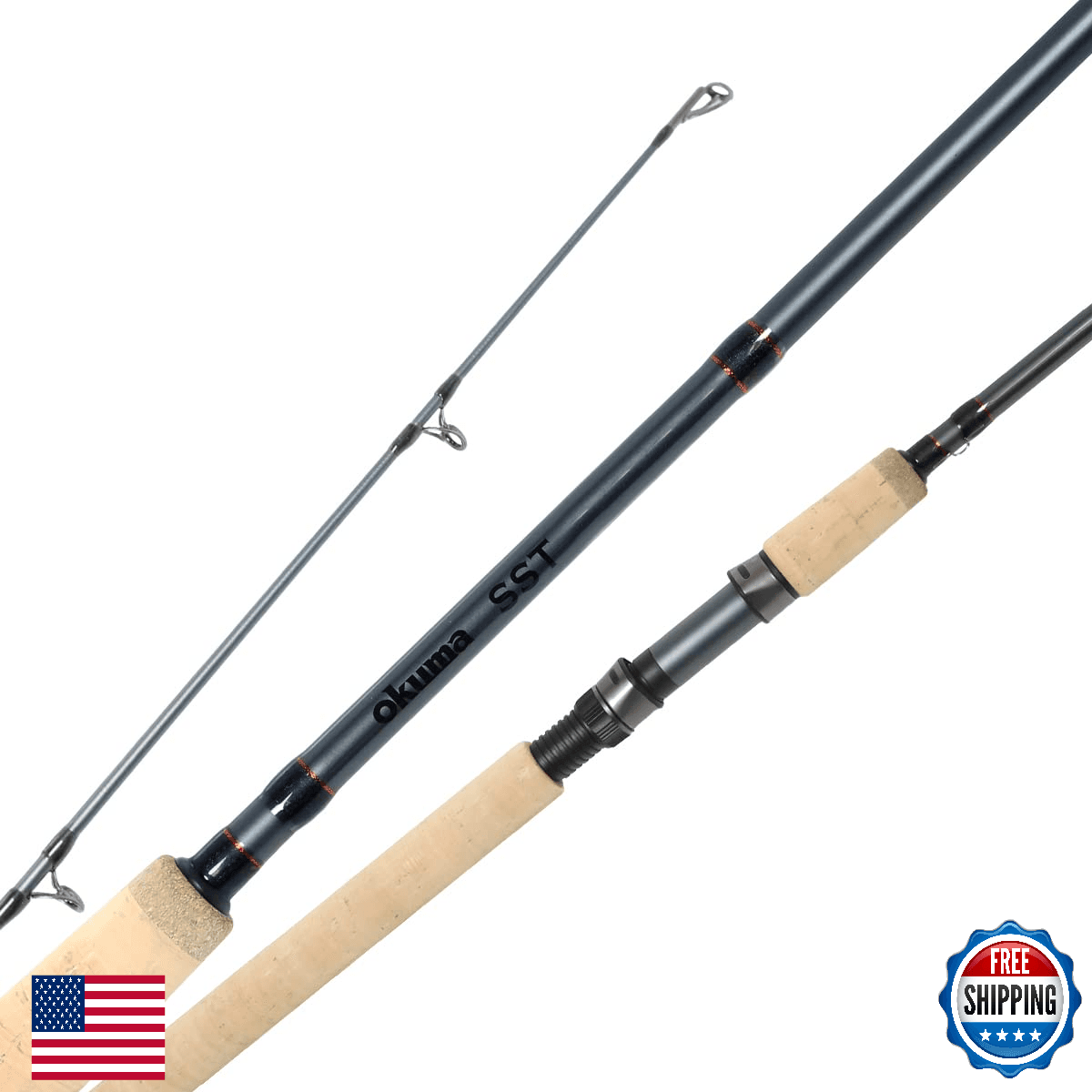 OKUMA SST-S-863MHa SST Travel Rod, Gray, 8'6" MH - Salmon Steelhead Trout - Image 1